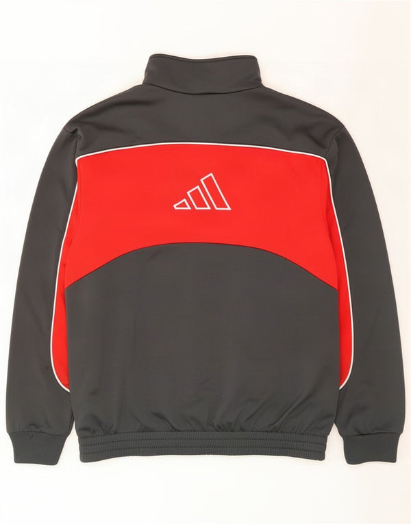 Adidas Mens Graphic Tracksuit Top Jacket UK 36/38 Small Grey Colourblock