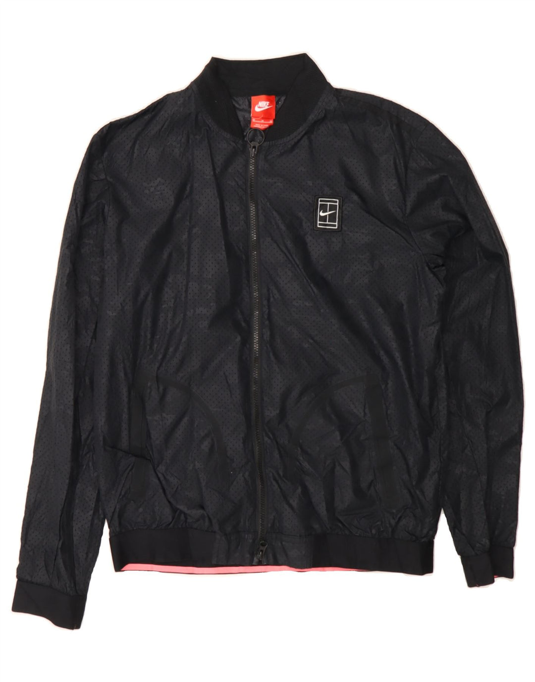 NIKE Womens Oversized Bomber Jacket UK 14 Medium Black Camouflage Nylon Vintage Nike and Second-Hand Nike from Messina Hembry 