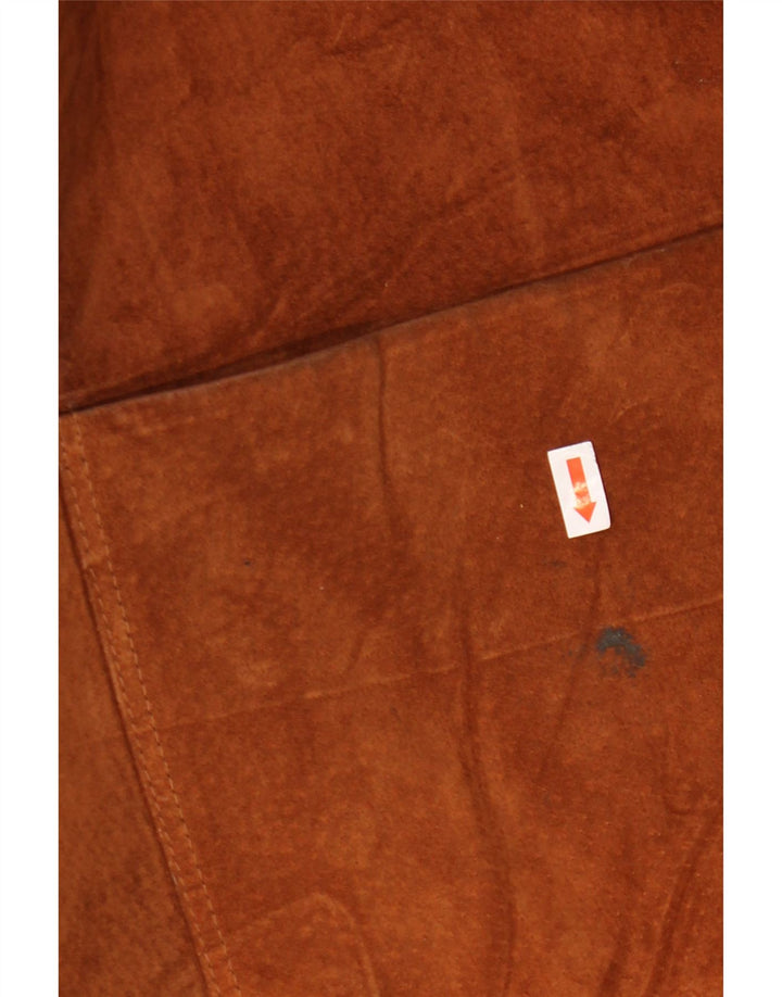CONBIPEL Womens Suede Jacket IT 46 Large Brown Leather
