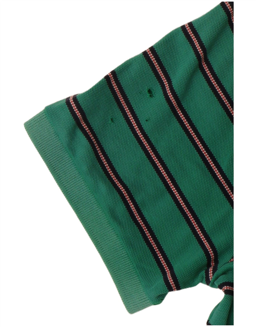 Fred Perry Mens Polo Shirt Medium Green Striped Cotton
