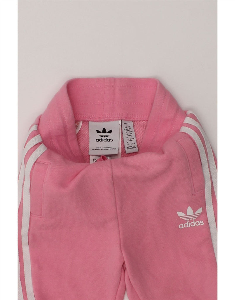 ADIDAS Baby Boys Joggers Tracksuit Trousers 6-9 Months Pink Cotton | Vintage Adidas | Thrift | Second-Hand Adidas | Used Clothing | Messina Hembry 