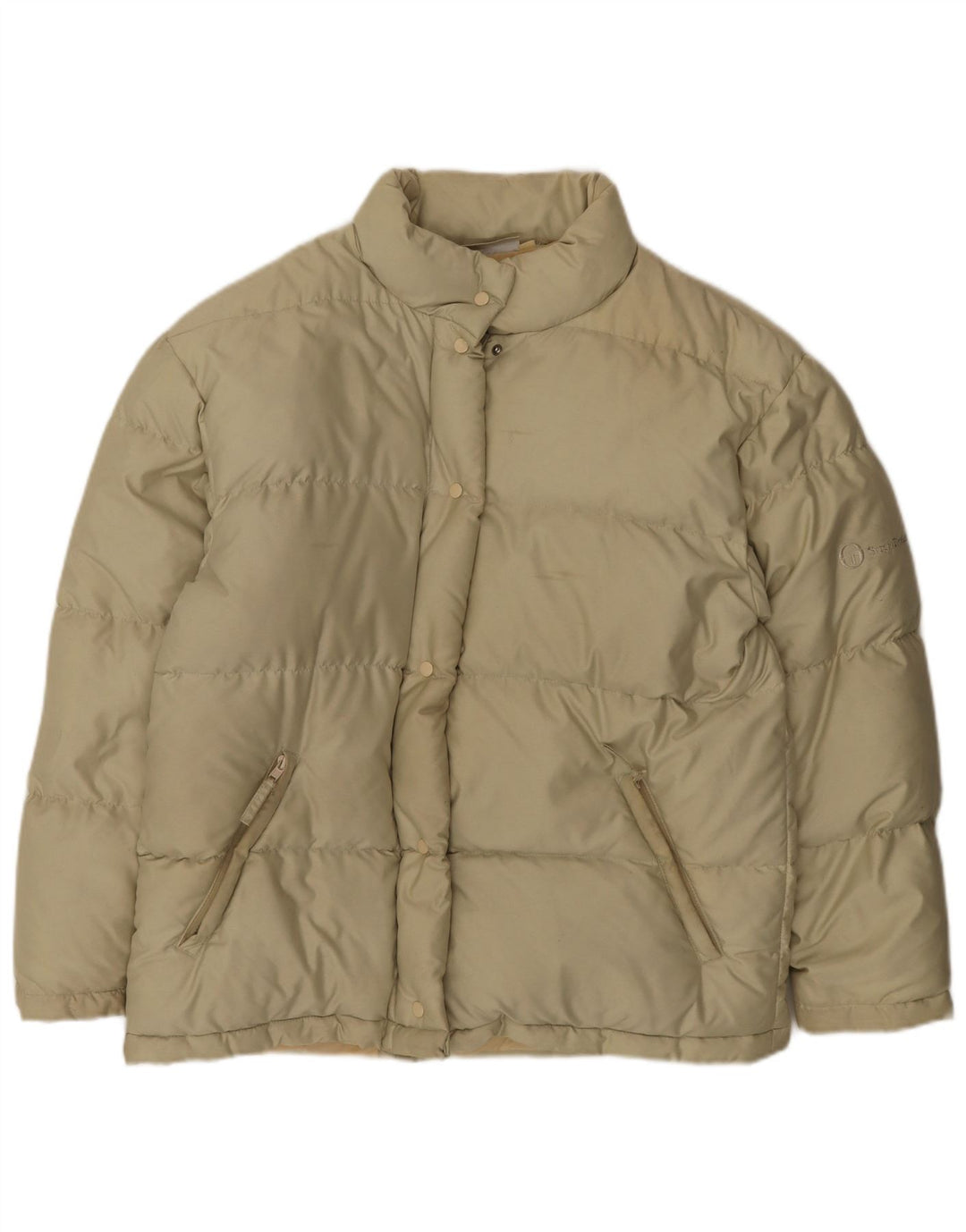 Sergio Tacchini Womens Padded Jacket UK 18 XL Beige Polyester