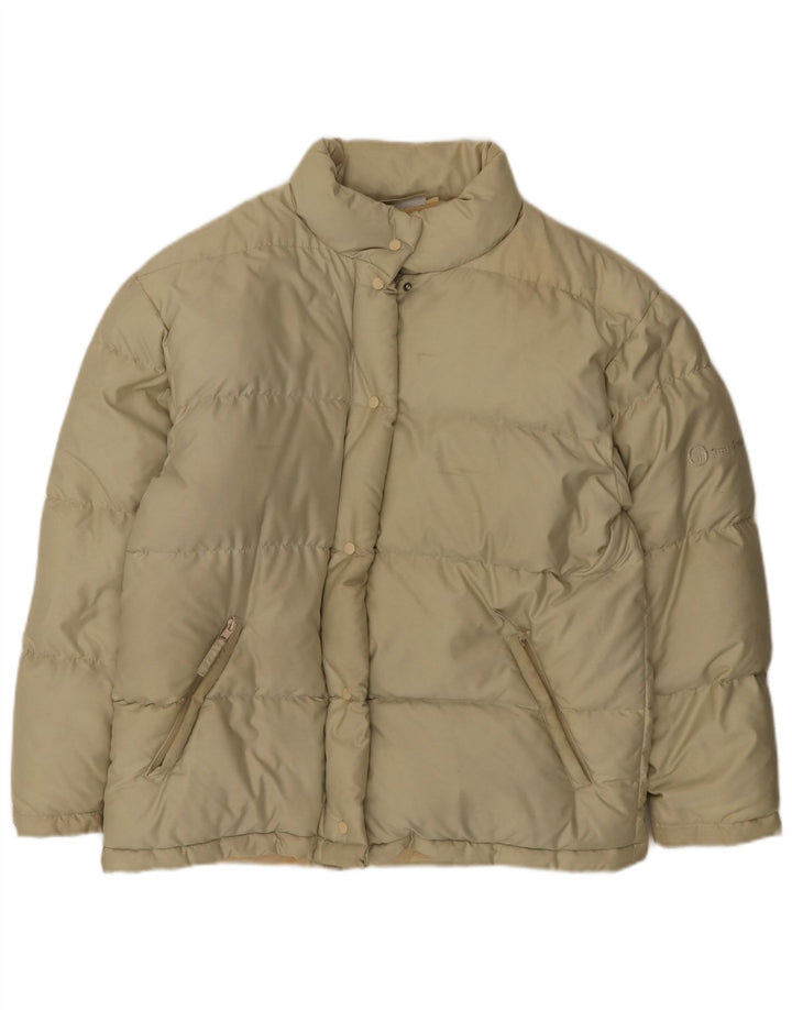 Sergio Tacchini Womens Padded Jacket UK 18 XL Beige Polyester