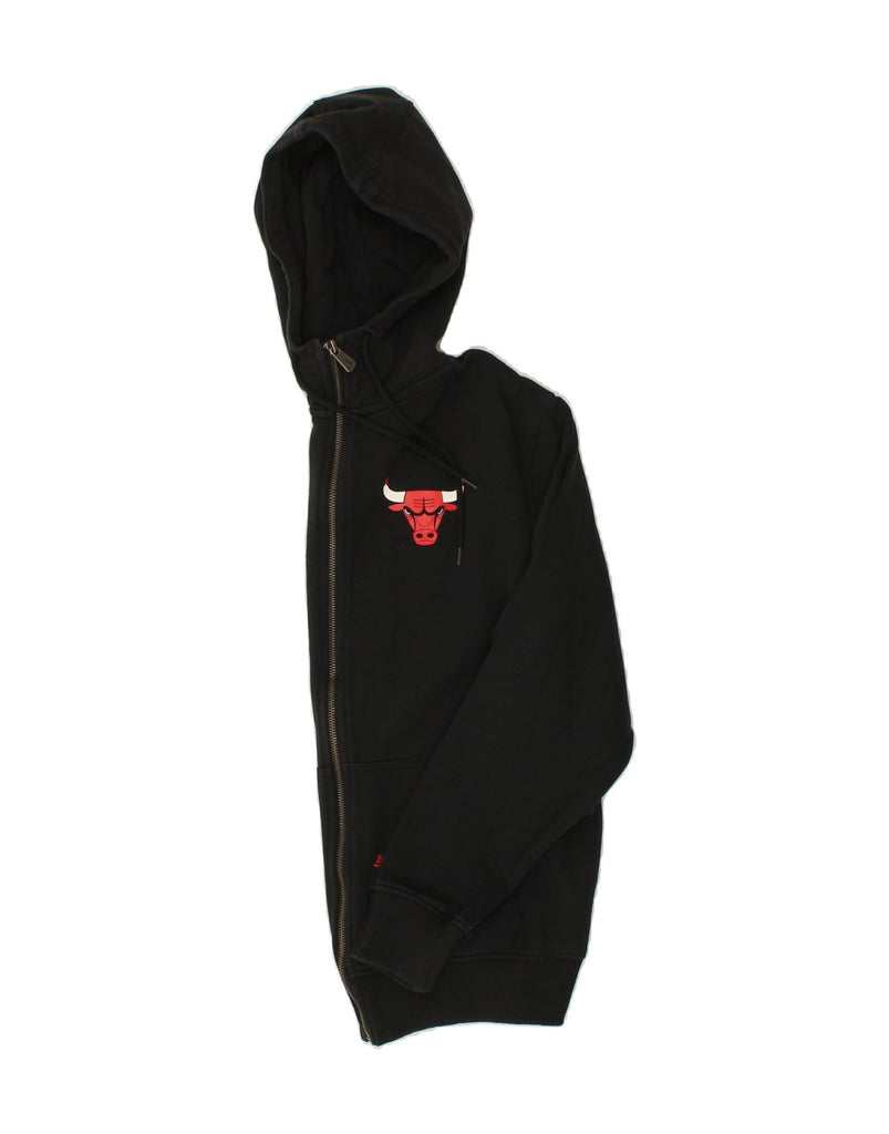 NEW ERA Mens Zip Hoodie Sweater Medium Black Cotton Vintage New Era and Second-Hand New Era from Messina Hembry 