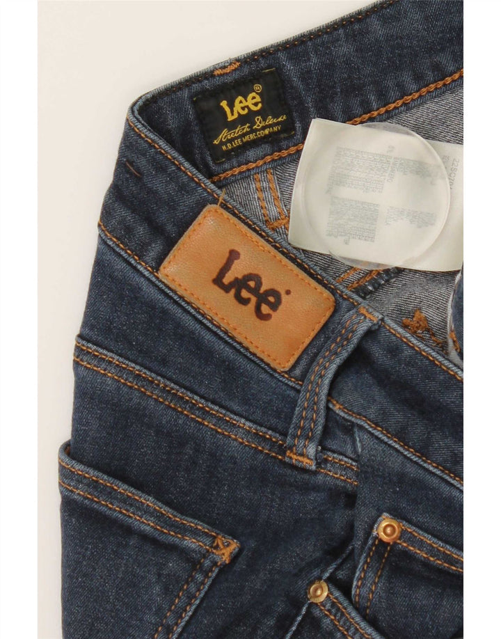 Lee Womens Marion Straight Jeans W27 L31 Navy Blue Cotton