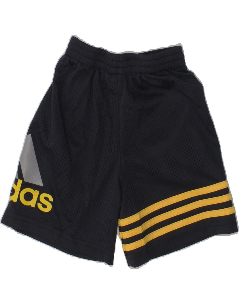 ADIDAS Boys Graphic Sport Shorts 2-3 Years Grey Polyester | Vintage Adidas | Thrift | Second-Hand Adidas | Used Clothing | Messina Hembry 