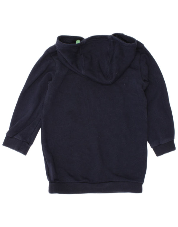 Adidas Baby Girls Graphic Hoodie Jumper 18-24 Months Navy Blue Cotton