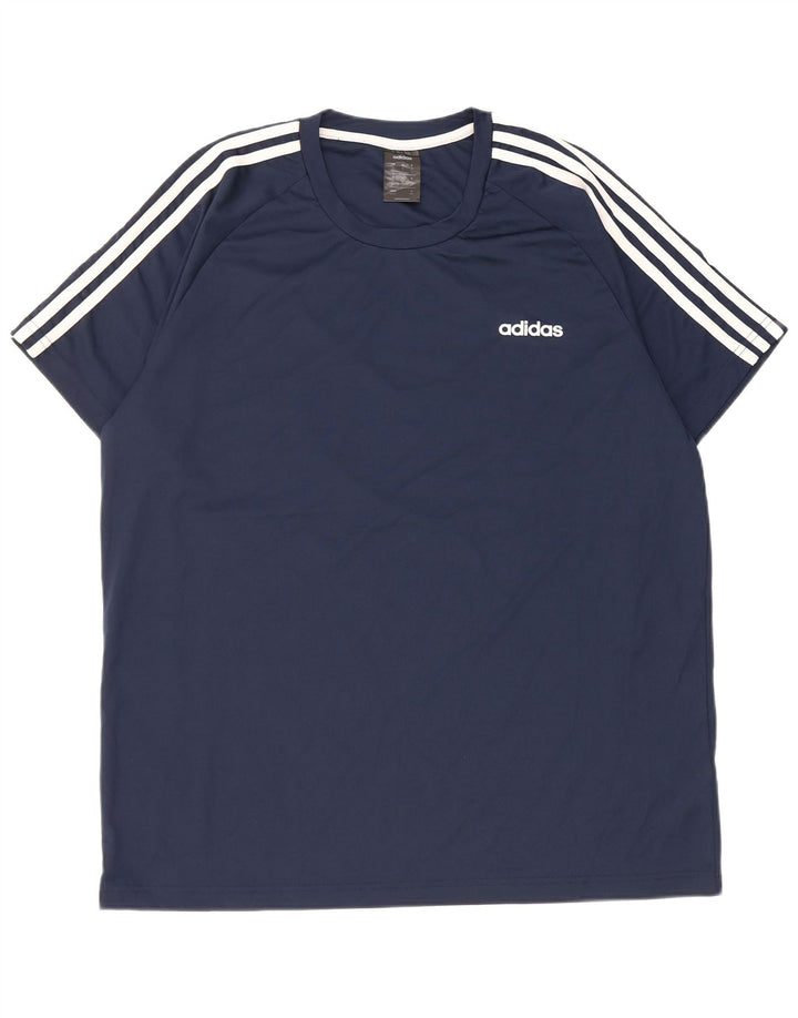 Adidas Mens Climalite T-Shirt Top XL Navy Blue Polyester