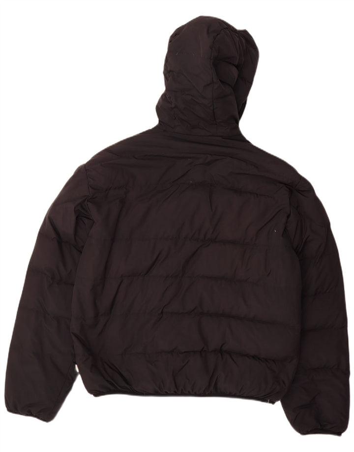 Sergio Tacchini Mens Hooded Padded Jacket UK 40 Large Black Polyester