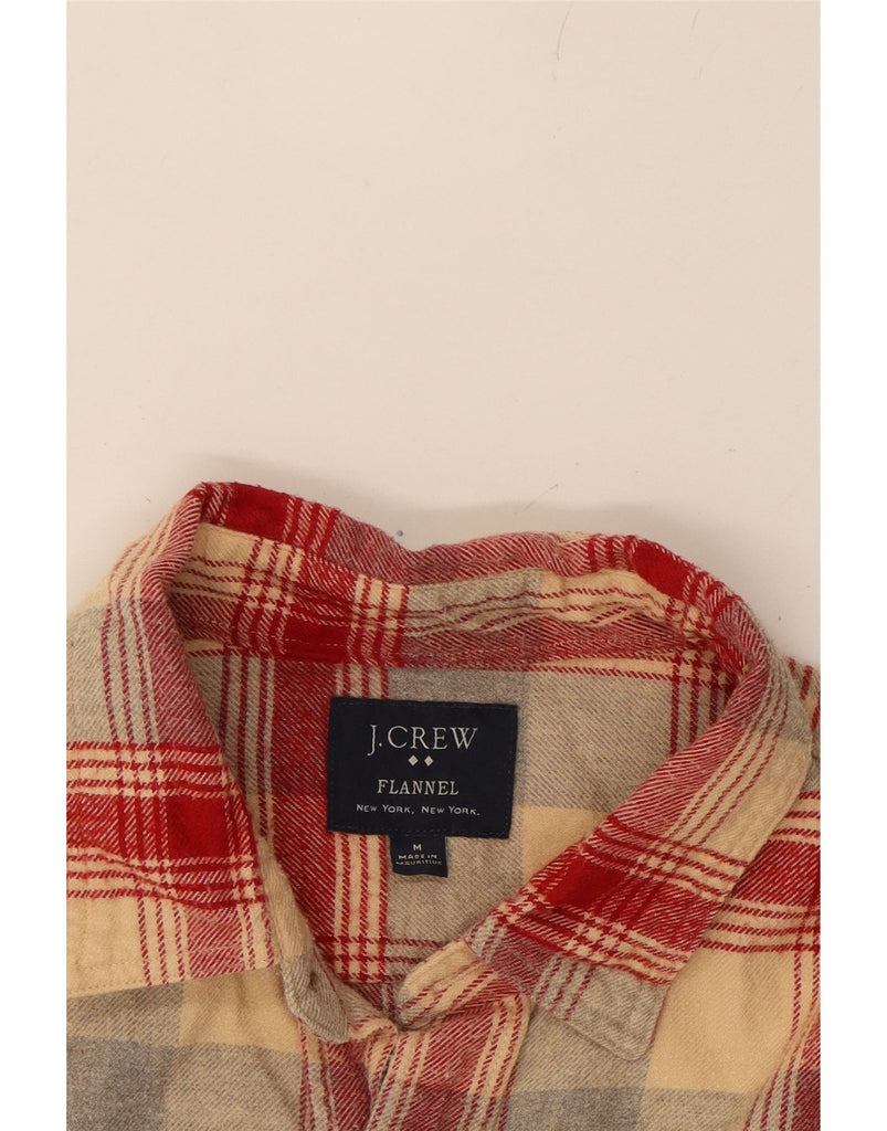 J. CREW Mens Flannel Shirt Medium Red Check Cotton Vintage J. Crew and Second-Hand J. Crew from Messina Hembry 