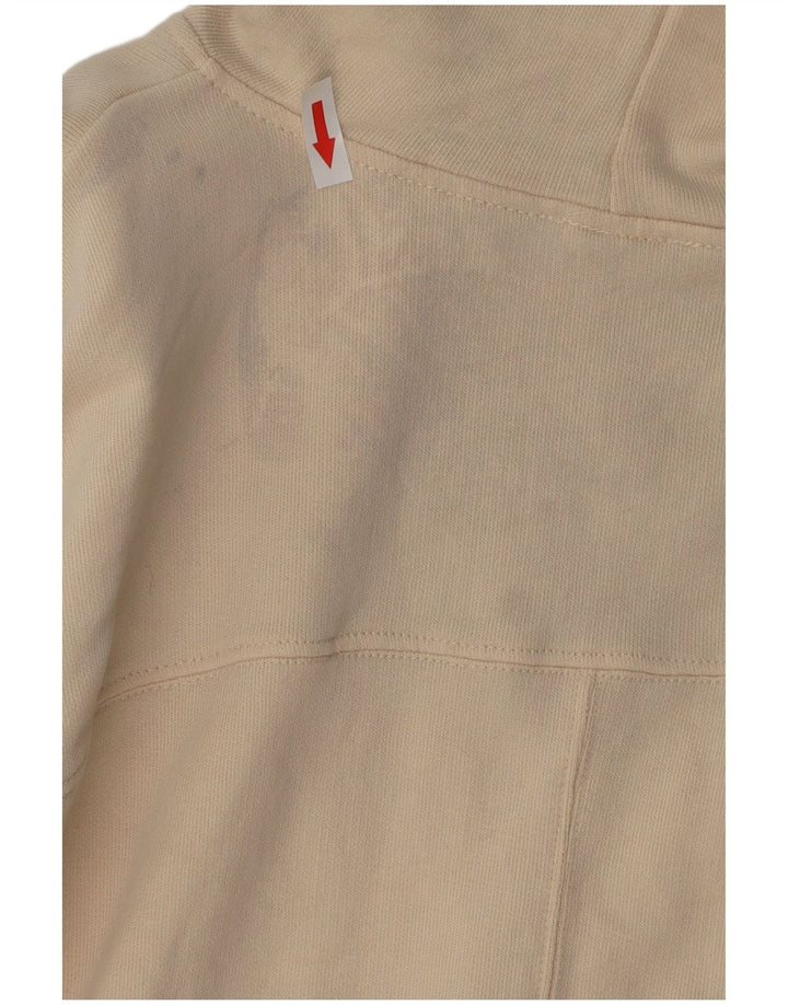 Benetton Girls Hoodie Jumper 11-12 Years 2XL  Off White Cotton