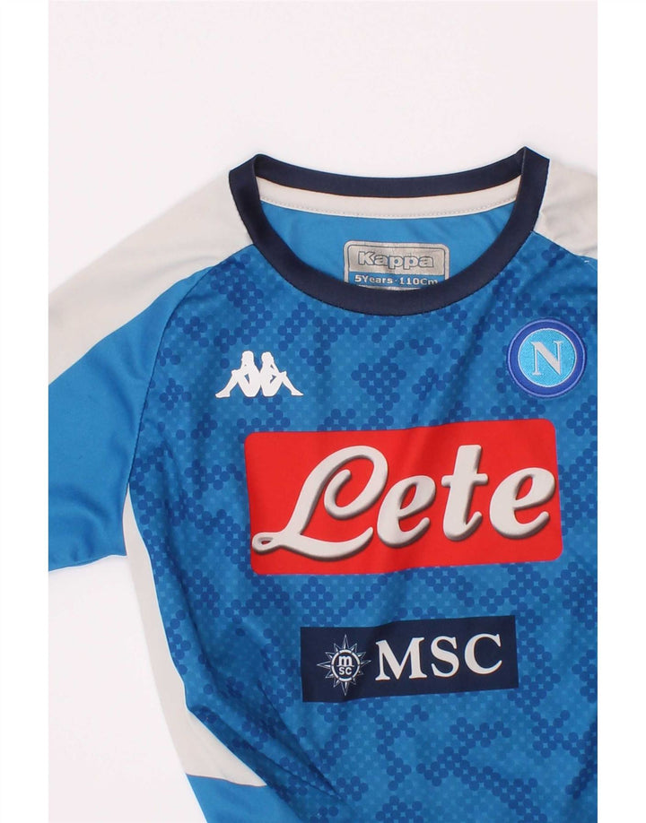 Kappa Boys Graphic T-Shirt Top 4-5 Years Blue Colourblock