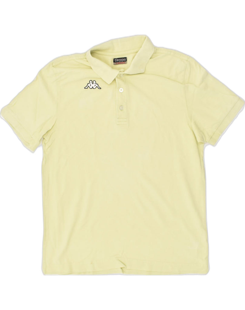 KAPPA Mens Polo Shirt Large Yellow | Vintage Kappa | Thrift | Second-Hand Kappa | Used Clothing | Messina Hembry 