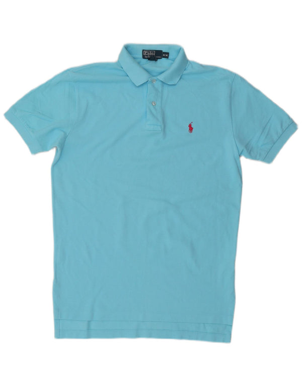 POLO RALPH LAUREN Mens Polo Shirt Medium Blue Cotton