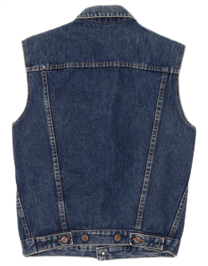 Uniform Mens Denim Gilet UK 36 Small Blue
