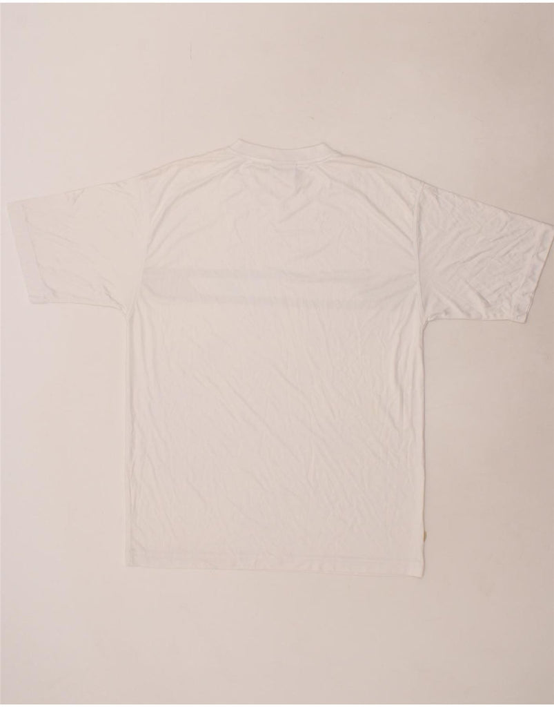 REEBOK Mens T-Shirt Top Medium White Colourblock Vintage Reebok and Second-Hand Reebok from Messina Hembry 