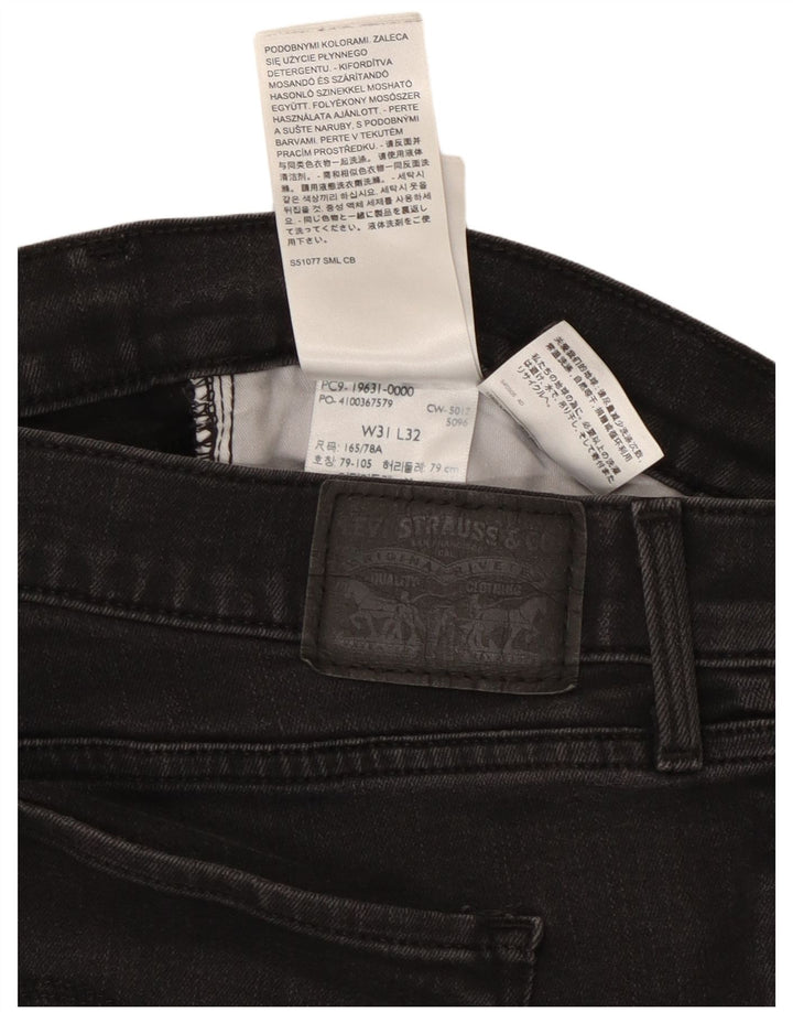 Levi's Womens Straight Jeans W31 L32 Black Cotton