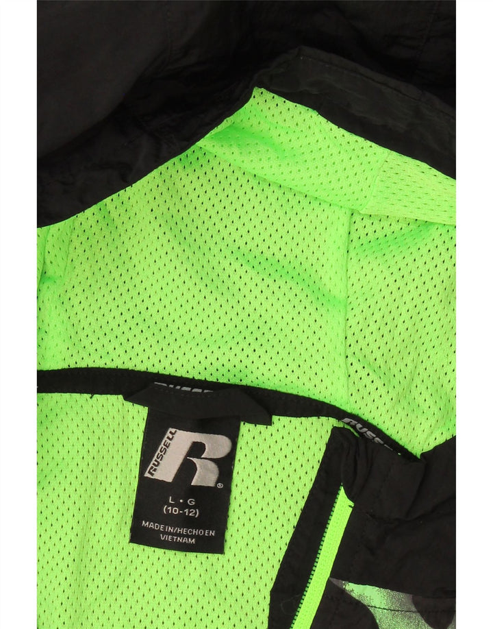 RUSSELL ATHLETIC Boys Rain Jacket 10-11 Years Large Multicoloured Vintage Russell Athletic and Second-Hand Russell Athletic from Messina Hembry 