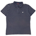 Carrera Mens Short Sleeve Polo Shirt Large Navy Blue Striped