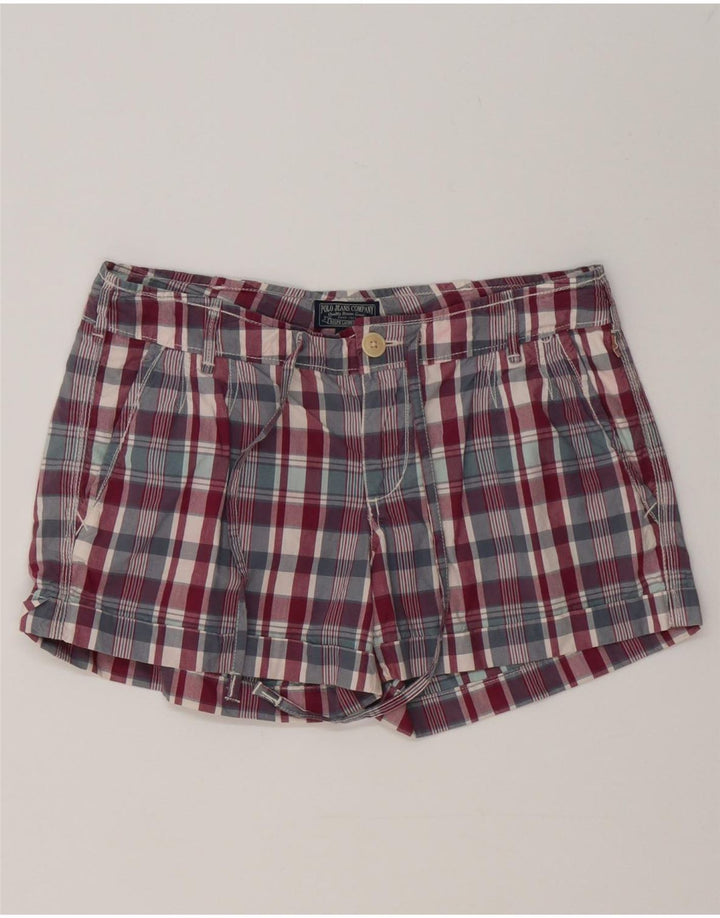 Ralph Lauren Womens Chino Shorts W28 Medium Multicoloured Check Cotton