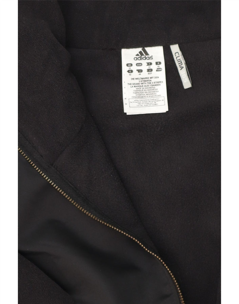 ADIDAS Womens Clima 365 Fleece Jacket UK 16 Large Black Polyester Vintage Adidas and Second-Hand Adidas from Messina Hembry 