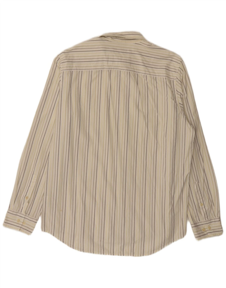 Timberland Mens Regular Fit Shirt XL White Striped Cotton