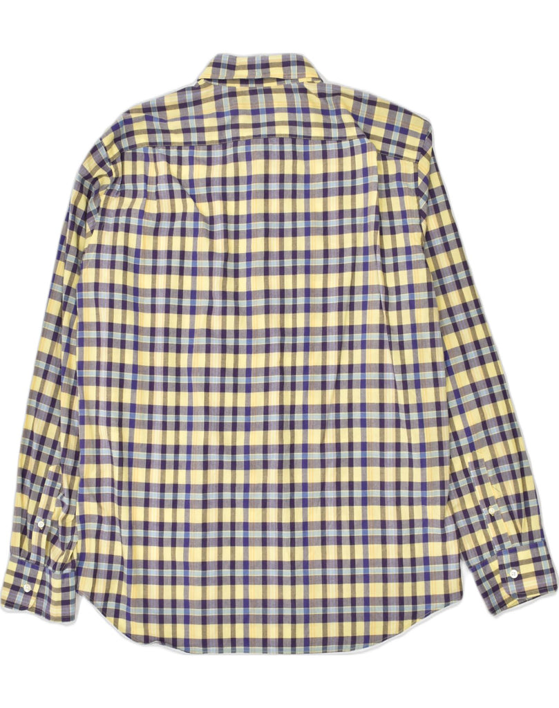 J. CREW Mens Tailored Fit Shirt XL Yellow Check Cotton | Vintage | Thrift | Second-Hand | Used Clothing | Messina Hembry 