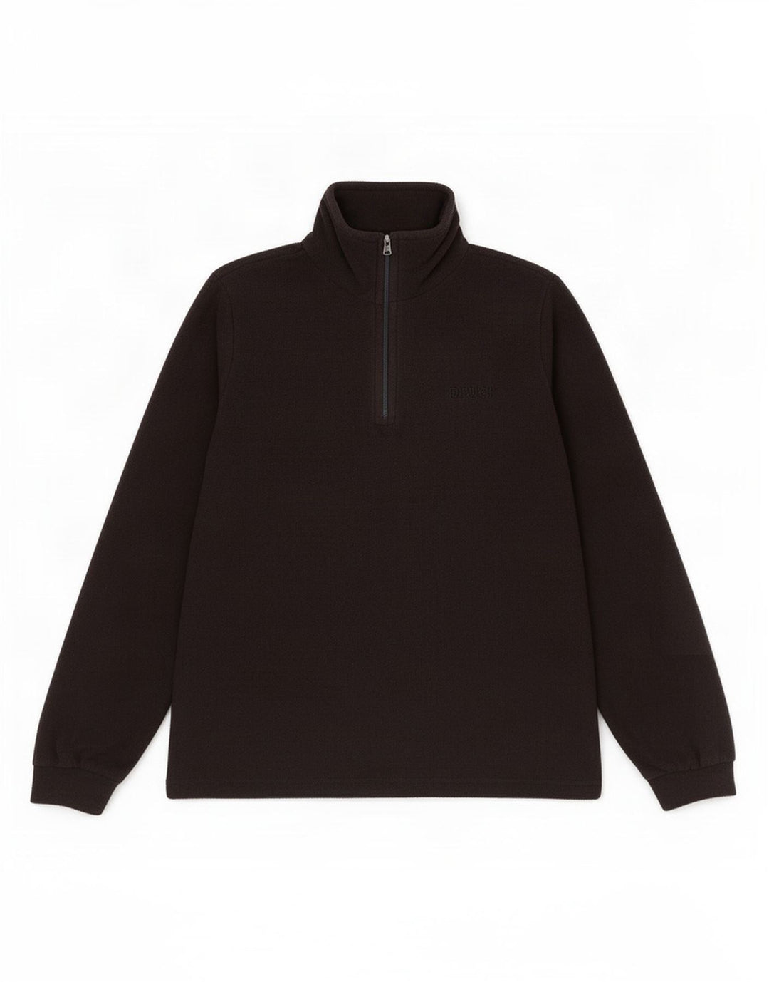 Brugi Womens Zip Neck Fleece Jumper UK 14 Medium Black Polyester
