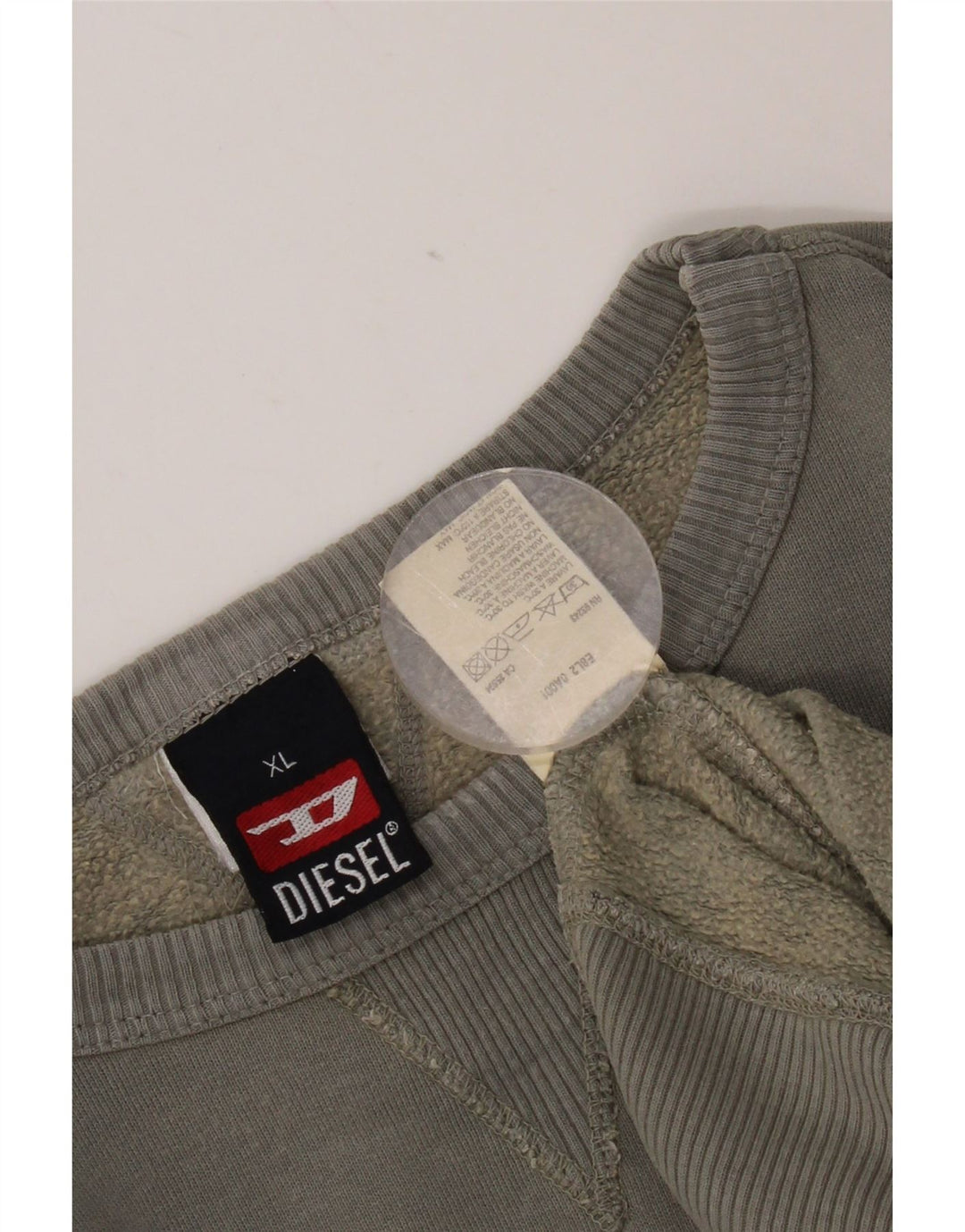 Diesel Mens Graphic Sweatshirt Jumper XL Grey
