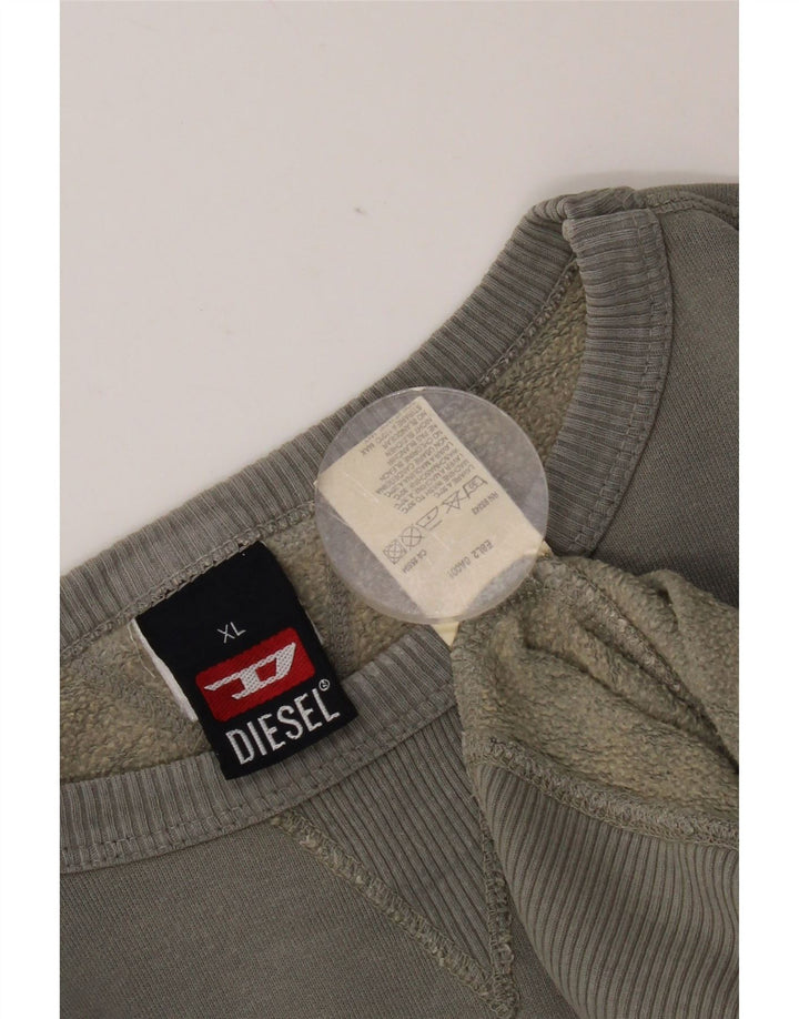 Diesel Mens Graphic Sweatshirt Jumper XL Grey