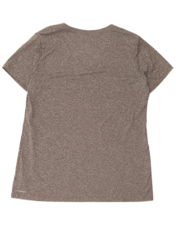 Reebok Womens T-Shirt Top UK 16 Large Grey Polyester