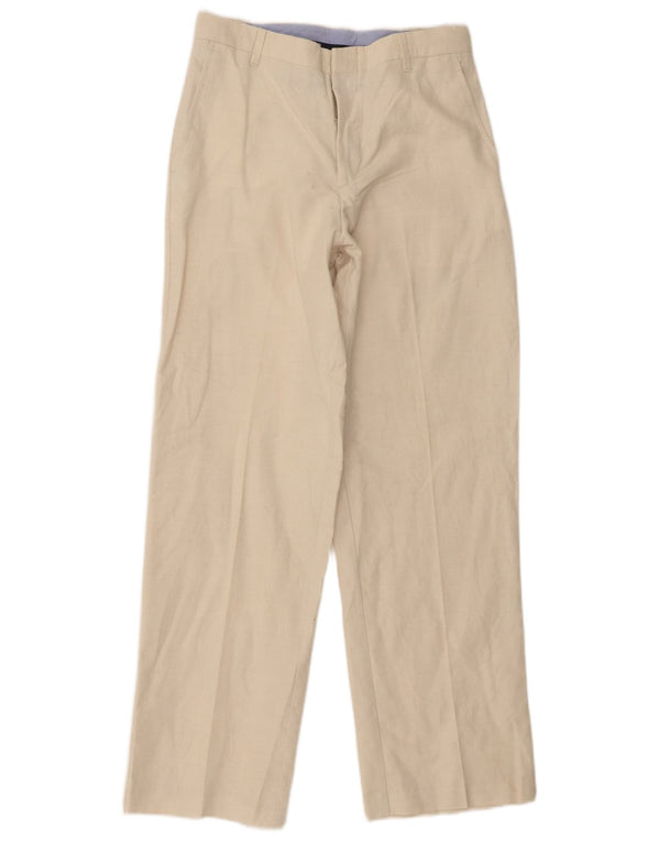 Izod Boys Straight Chino Trousers 15-16 Years W26 L29 Beige Linen