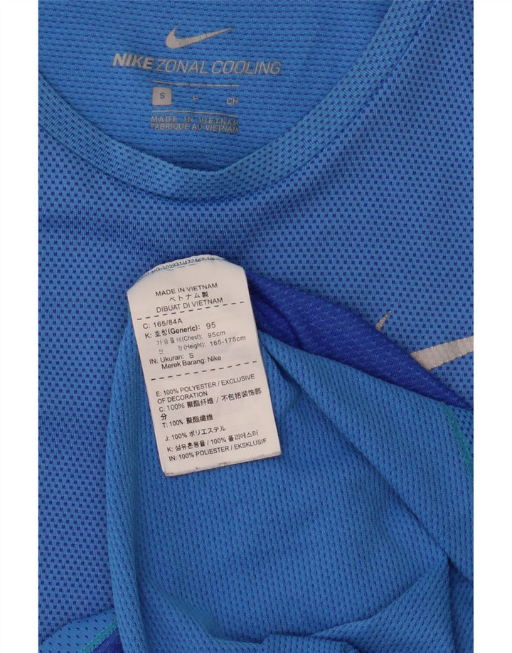 Nike Mens T-Shirt Top Small Blue Polyester