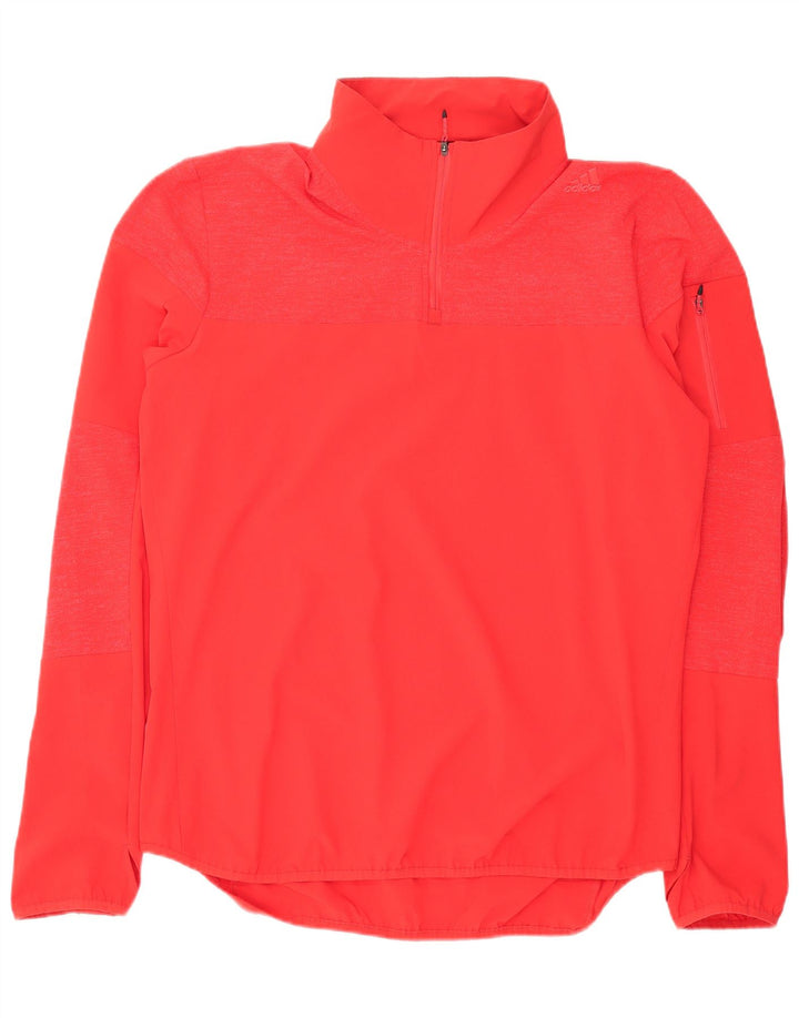 ADIDAS Mens Supernova Zip Neck Pullover Tracksuit Top Large Red