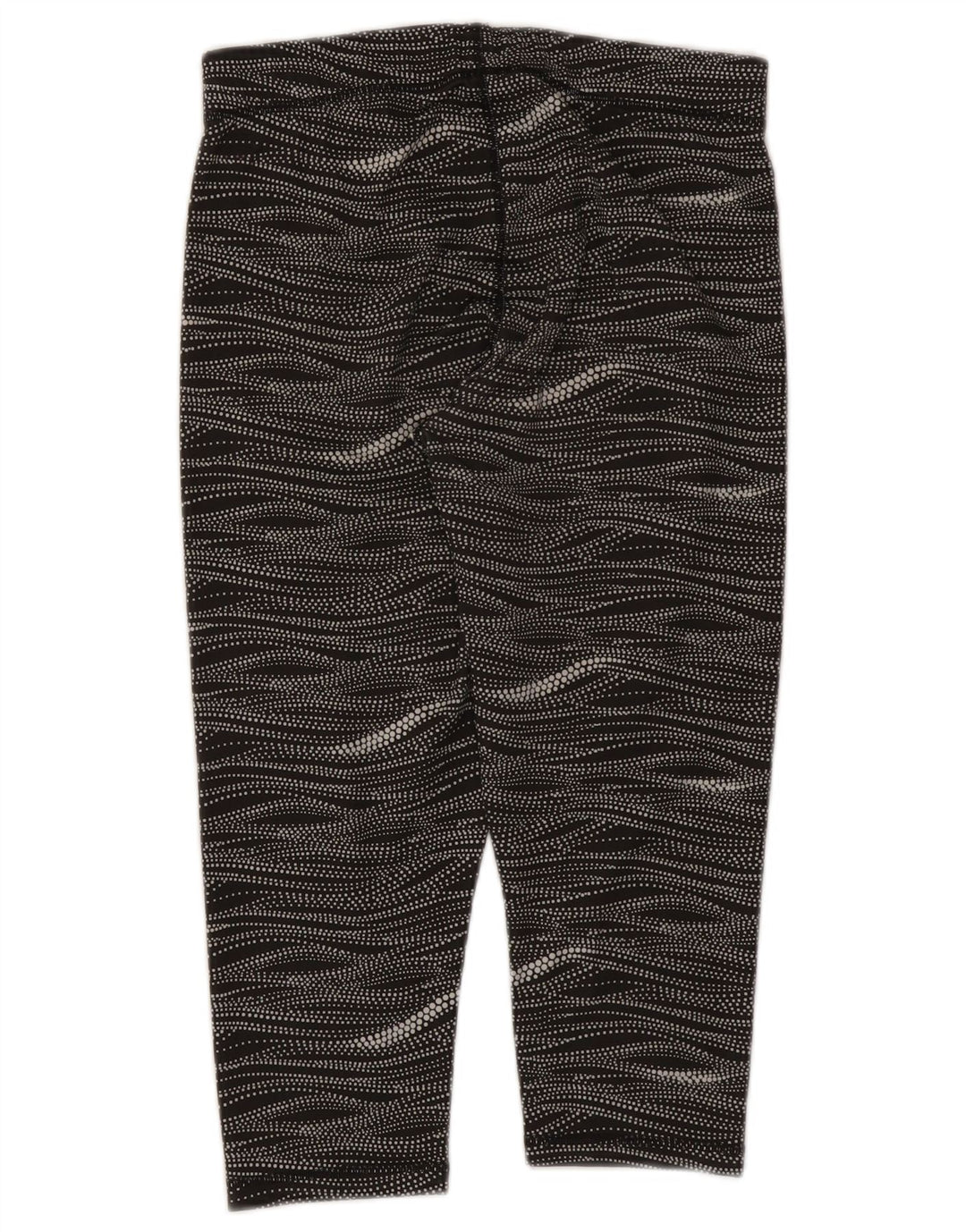Puma Womens Capri Leggings UK 14 Medium Black Striped Polyester