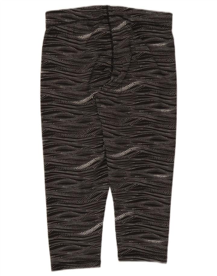 Puma Womens Capri Leggings UK 14 Medium Black Striped Polyester