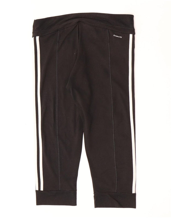 Adidas Womens Climalite Capri Leggings UK 12/14 Medium  Black Polyester
