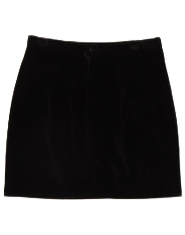 Elizabeth Ascot Womens Velvet Mini Skirt IT 42 Medium W28 Black