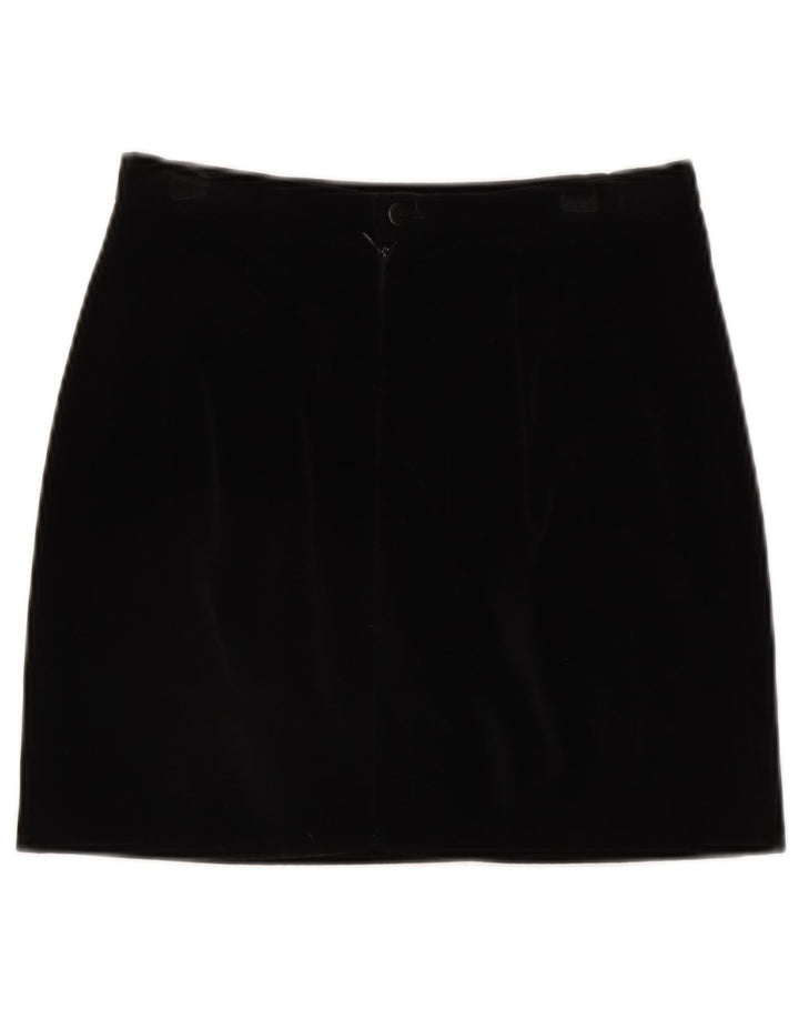 Elizabeth Ascot Womens Velvet Mini Skirt IT 42 Medium W28 Black