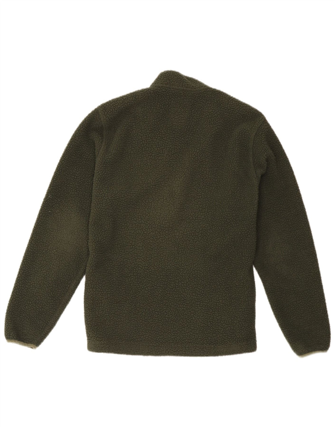 Timberland Mens Zip Neck Fleece Jumper Small Green Polyester