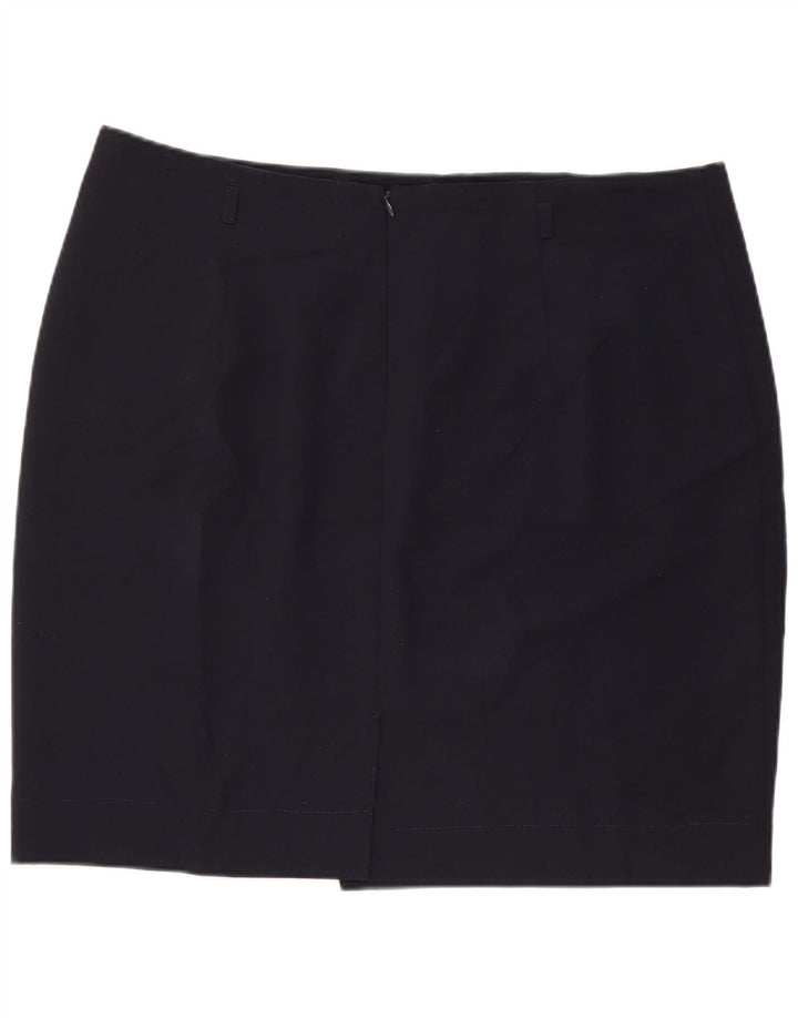 Marks & Spencer Womens Pencil Skirt UK 20 2XL W38  Navy Blue Polyester