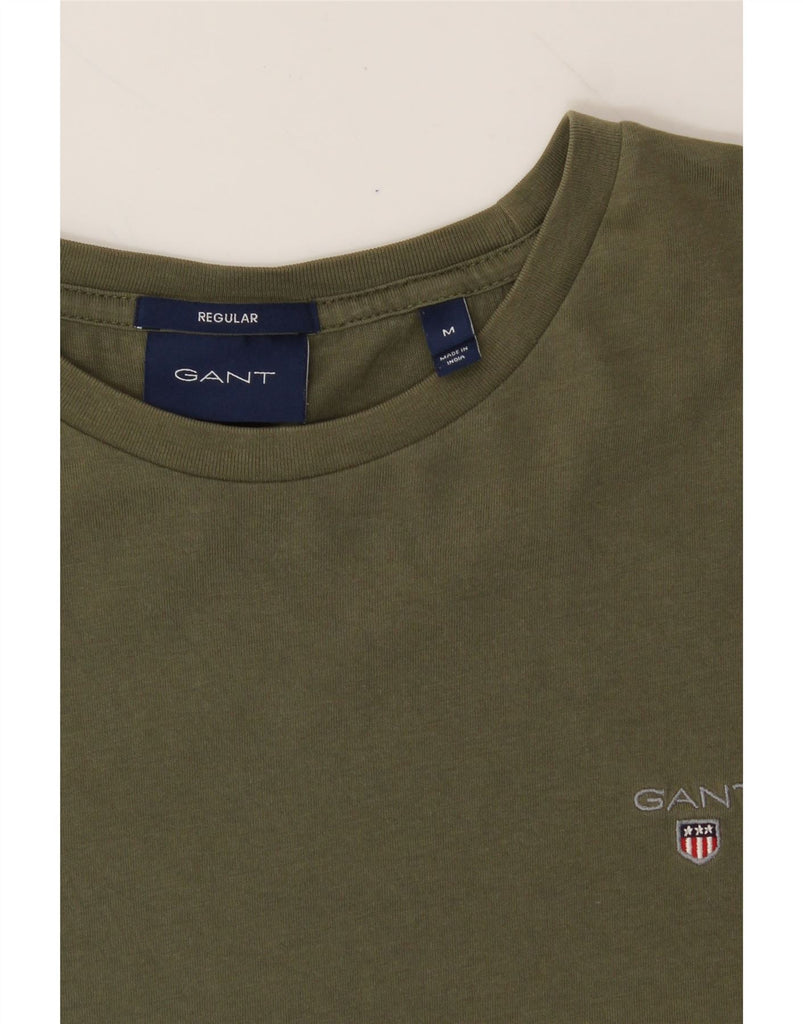 GANT Mens Regular T-Shirt Top Medium Khaki Cotton Vintage Gant and Second-Hand Gant from Messina Hembry 