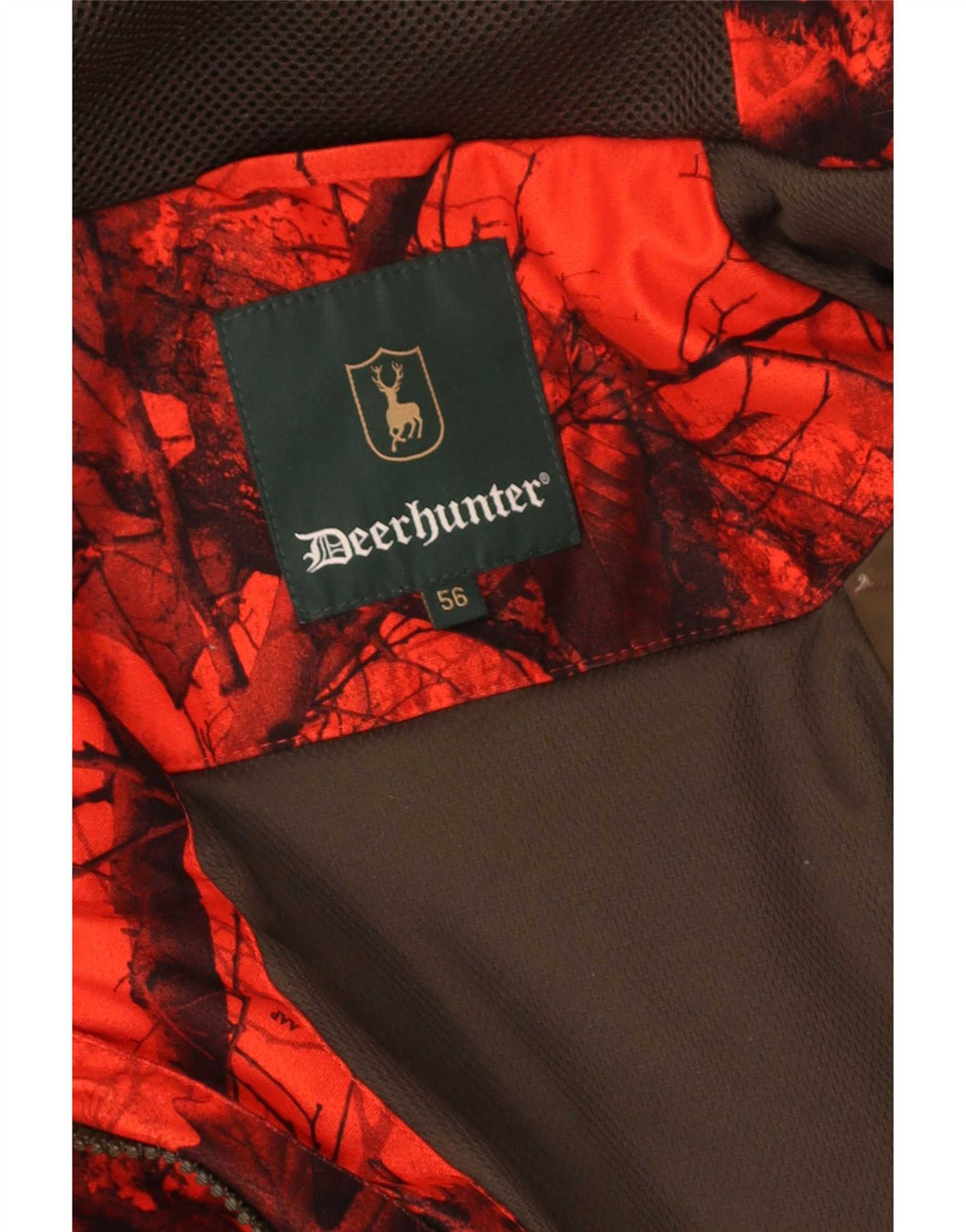 Deerhunter Mens Hooded Windbreaker Jacket EU 56 3XL Red Camouflage