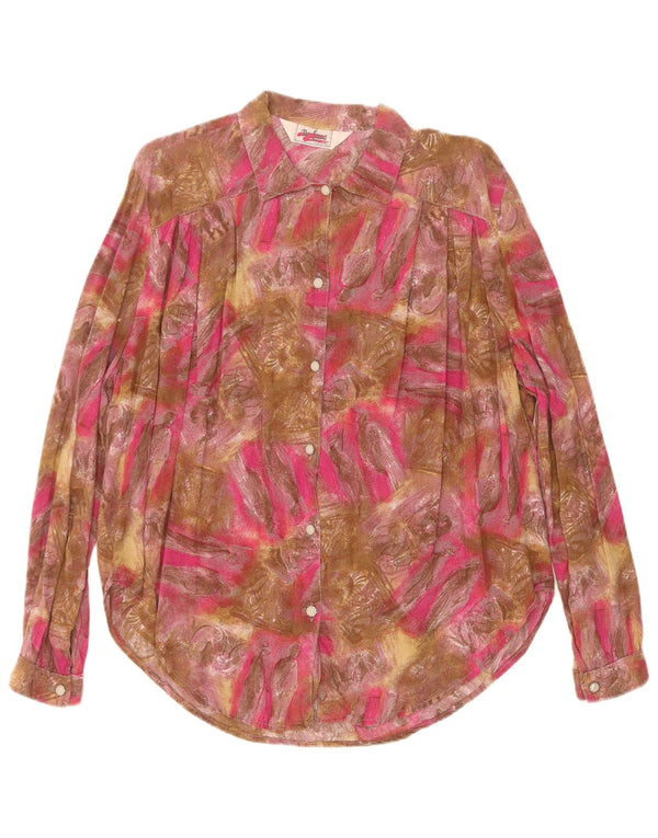 Vintage Womens Abstract Pattern Shirt Blouse UK 18 XL Multicoloured
