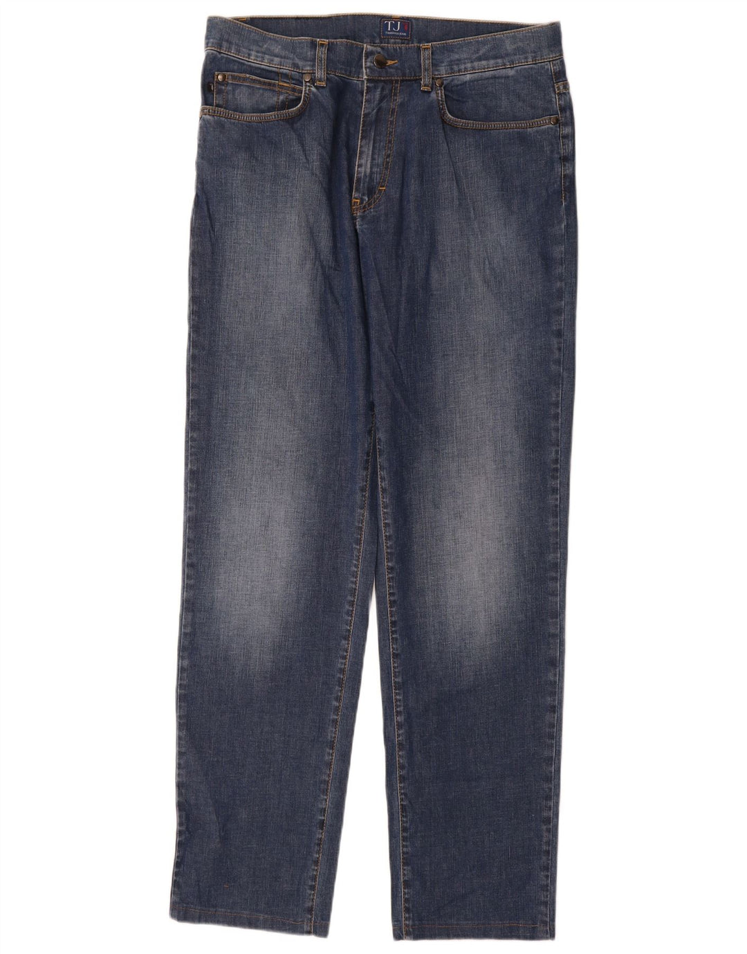 Trussardi Womens Straight Jeans W35 L32 Blue Cotton