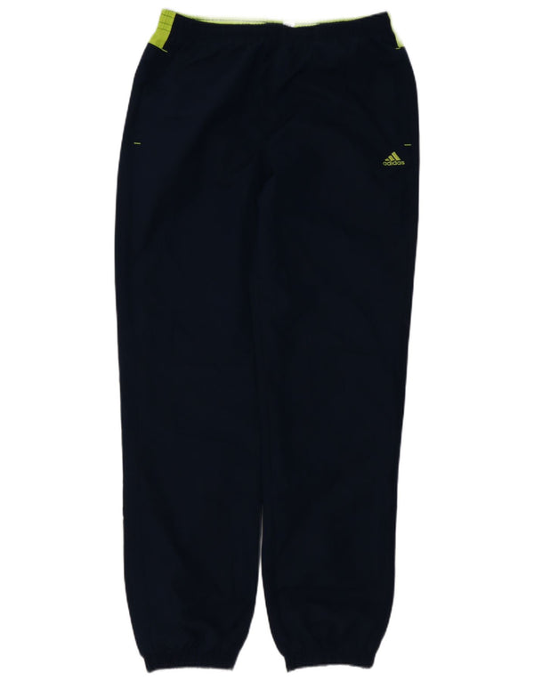 Adidas Boys Tracksuit Trousers Joggers 15-16 Years Navy Blue Colourblock