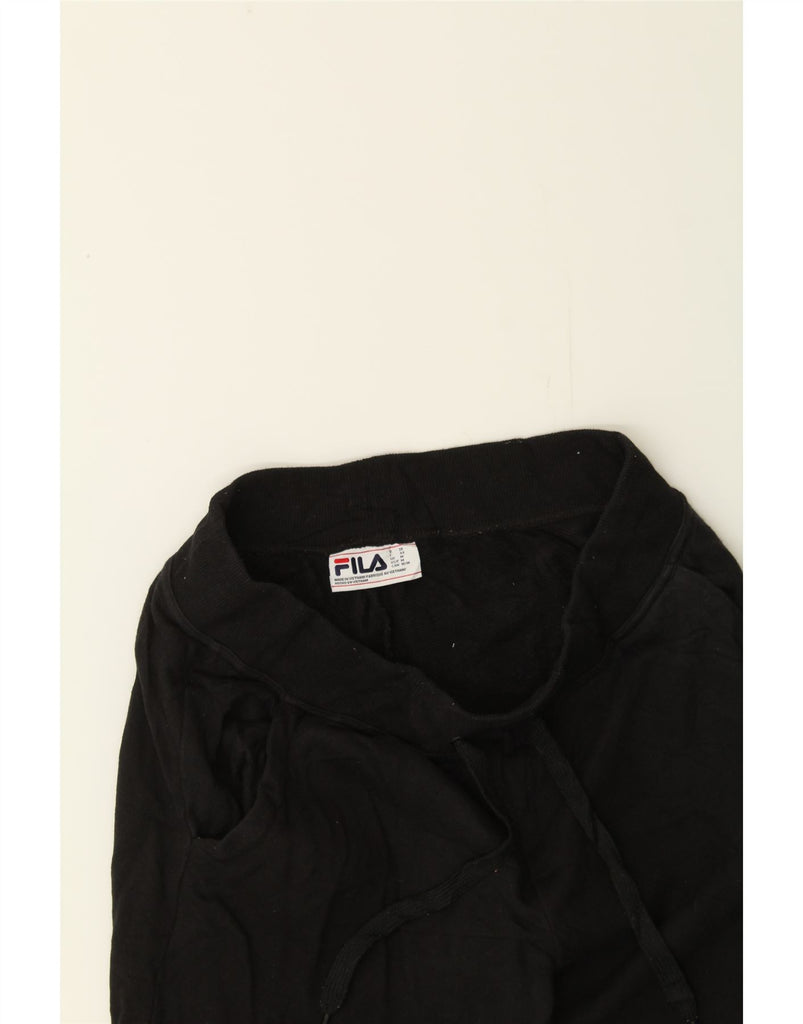 FILA Womens Tracksuit Trousers Joggers UK 14 Medium  Black Cotton Vintage Fila and Second-Hand Fila from Messina Hembry 