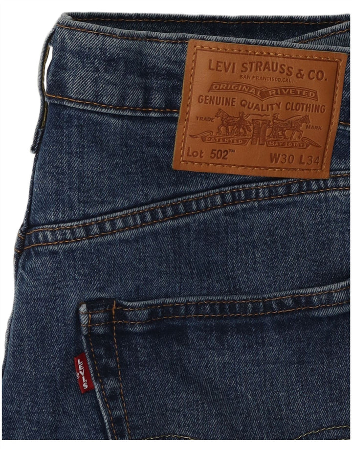 LEVI'S Mens 502 Tapered Jeans W30 L34 Blue Cotton