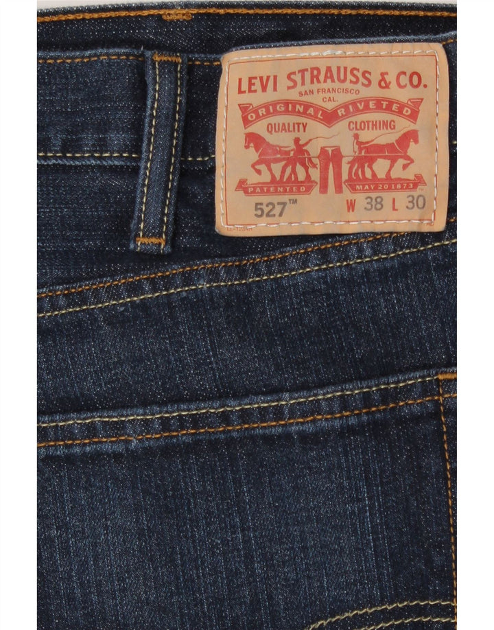 Levi's Mens 527 Bootcut Jeans W38 L30 Navy Blue Cotton