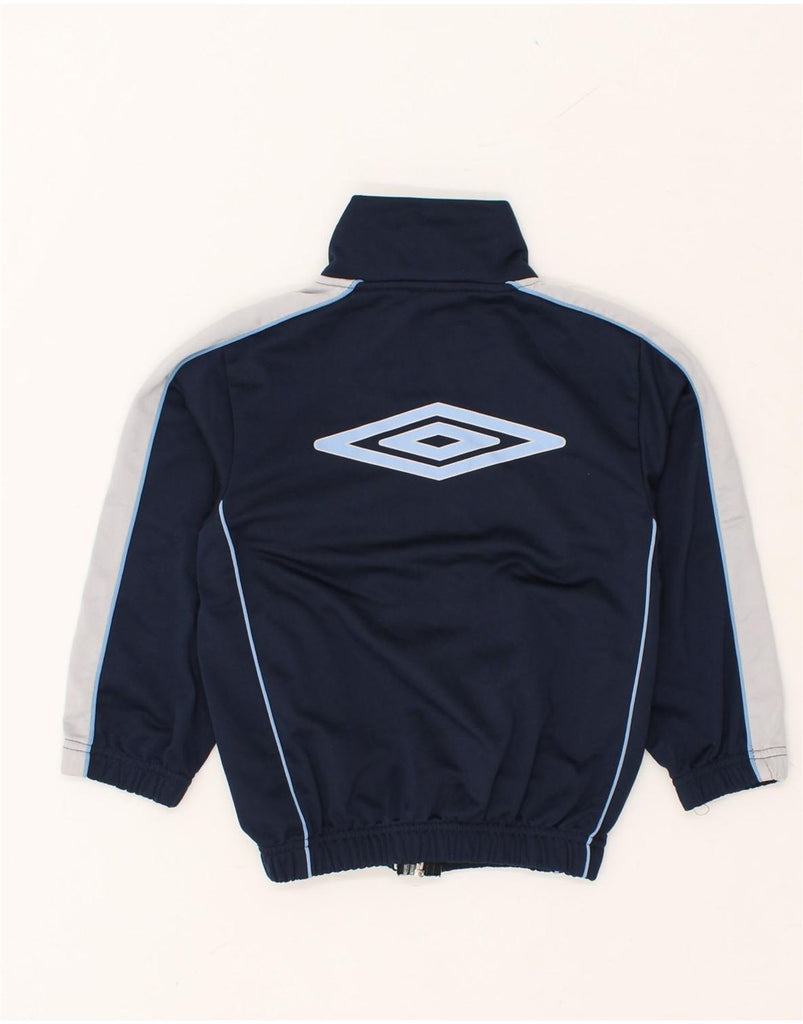 UMBRO Boys Graphic Tracksuit Top Jacket 3-4 Years Navy Blue Polyester | Vintage Umbro | Thrift | Second-Hand Umbro | Used Clothing | Messina Hembry 
